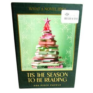 Design Works Ink “Tis the Season to Be Reading” 500 Piece Puzzle Festive Holiday